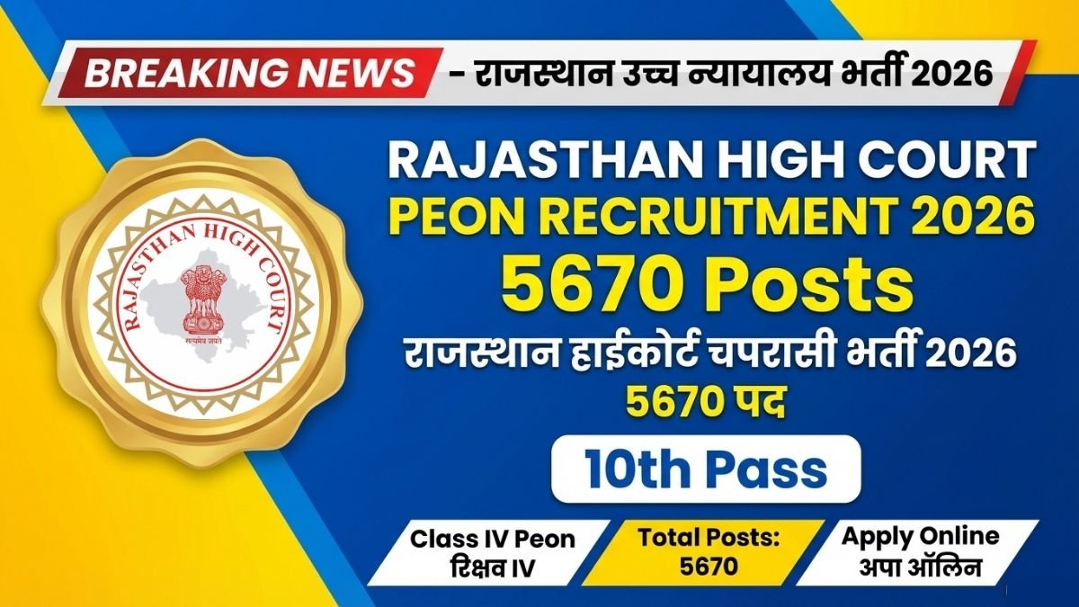 Rajasthan High Court Peon Syllabus 2026
